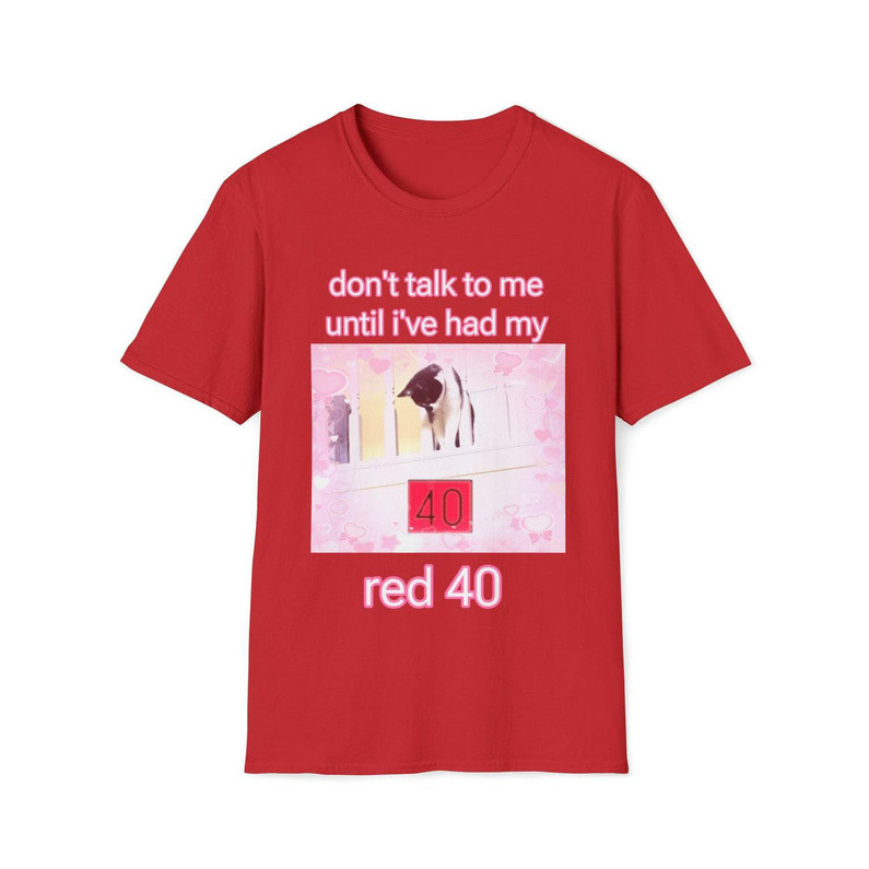 Don't Talk To Me Until I've Had My Red 40 Hoodie, I Eat Cement Cat Shirt Crewneck