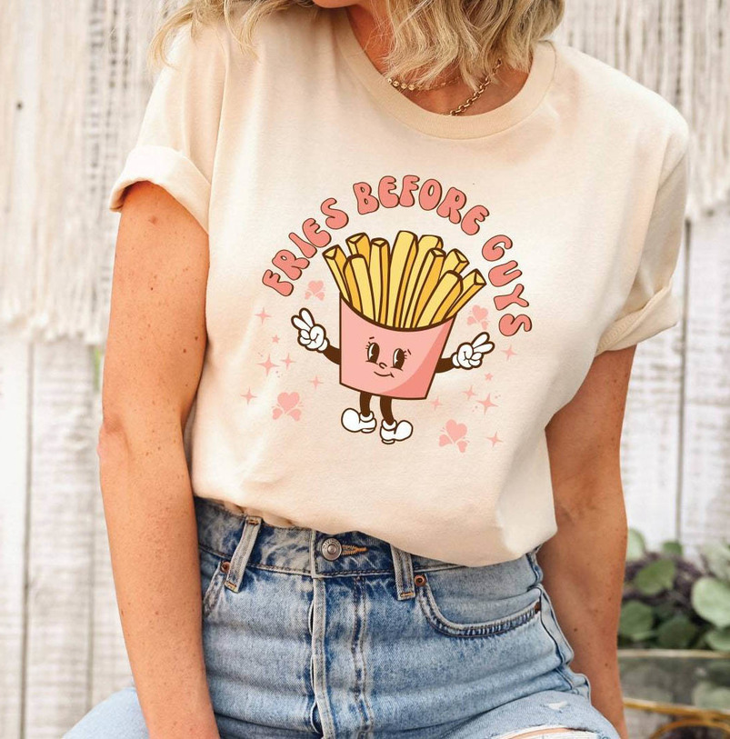 Groovy Valentine's Day Sweatshirt , Awesome Fries Before Guys Shirt Tank Top