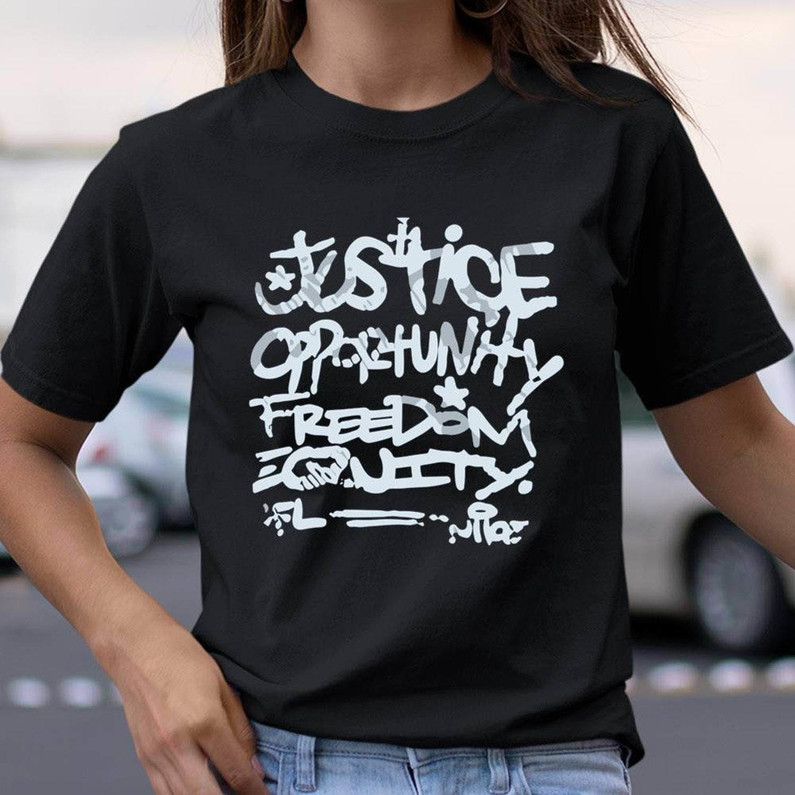 Vintage Justice Opportunity Equity Freedom Shirt, Equity Long Sleeve Crewneck