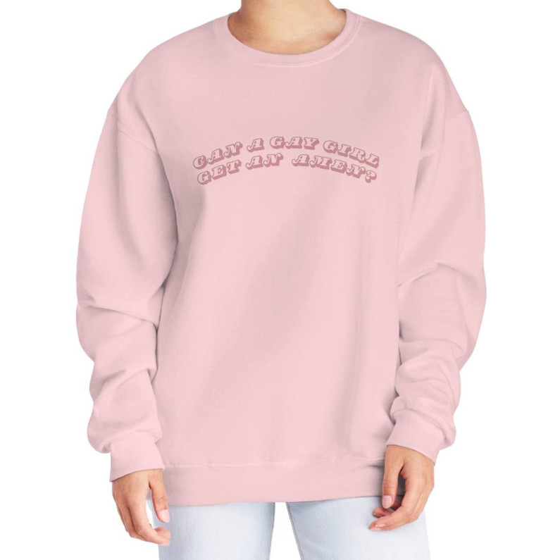 New Rare Renee Rapp Shirt, Can A Gay Girl Get An Amen Long Sleeve Sweater