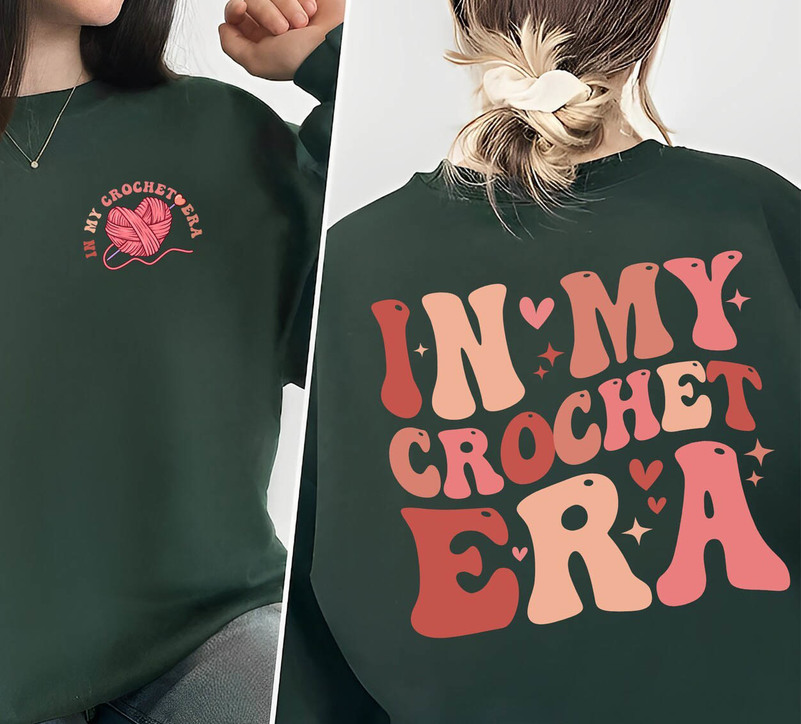 Limited In My Crochet Era Shirt, Funny Crochet Crewneck Short Sleeve
