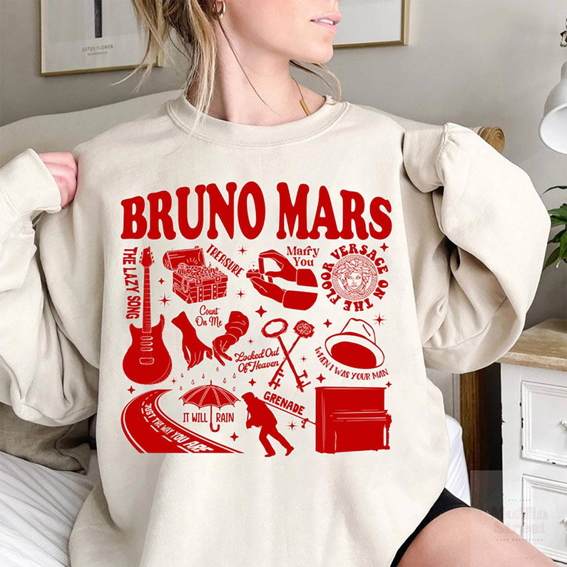 Limited Bruno Mars Sweatshirt , Bruno Mars Tour Awesome Shirt Short Sleeve