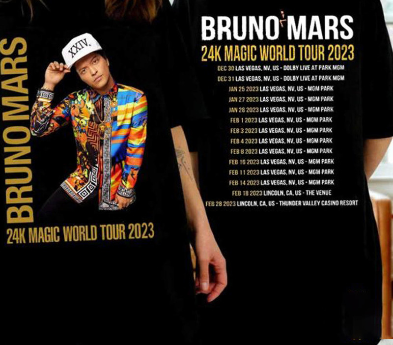 Dolby Live Bruno Mars World Tour 2023 Shirt
