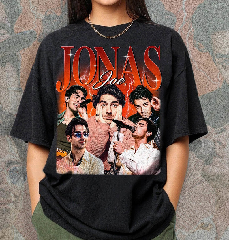 Trendy Jonas Brothers Shirt, Vintage 90s Joe Jonas T Shirt Short Sleeve
