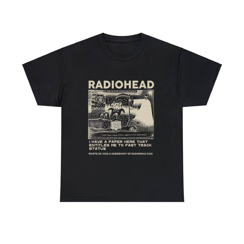 Cool Design Radiohead Shirt, Retro Concert T Shirt Short Sleeve