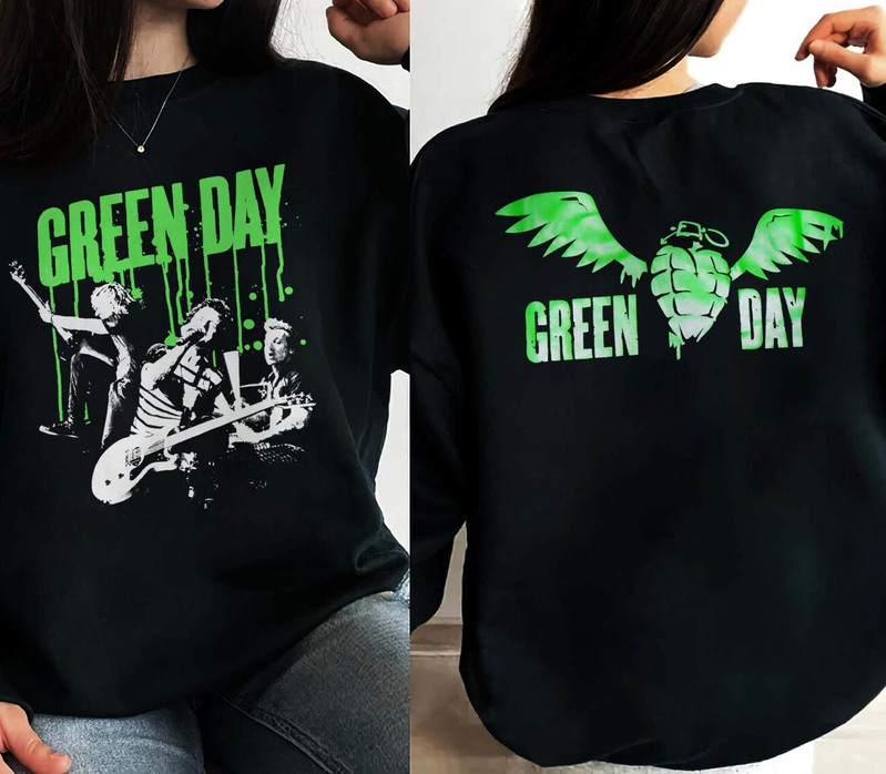 Groovy Green Day Dookie Shirt, Green Day Band 90s Vintage Long Sleeve Sweater