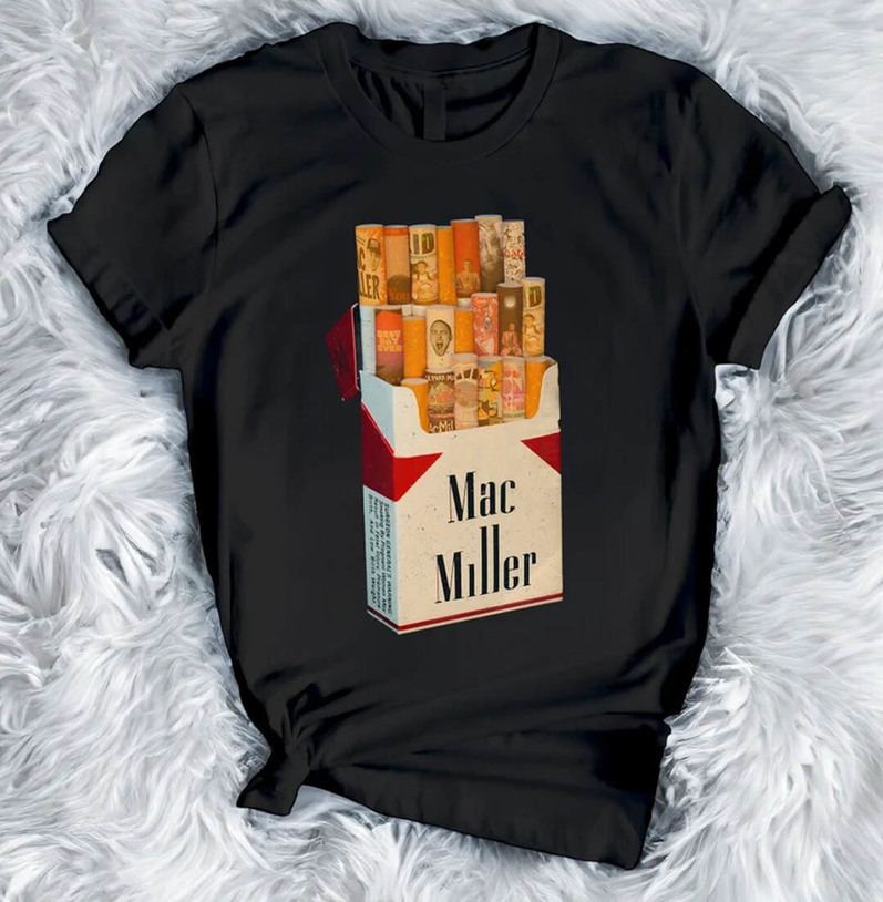 Mac Miller Limited Sweatshirt, Must Have Cigarette Box Short Sleeve Tee Tops