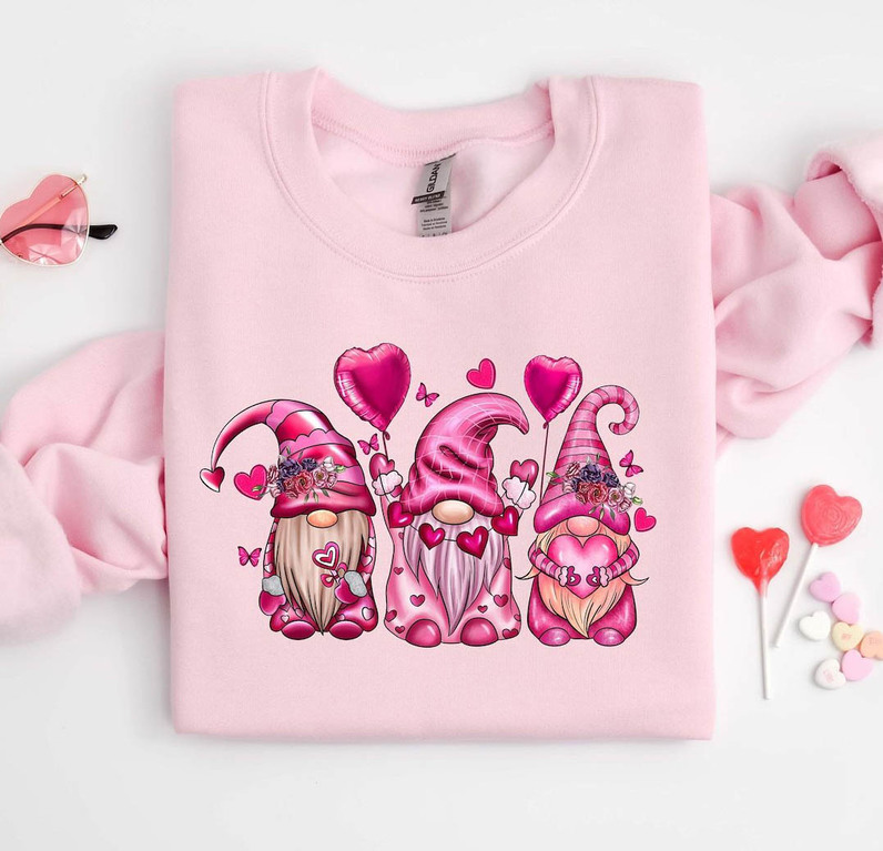Groovy Love Gnome Valentines Sweatshirt, Gnome Hearts Tee Tops Tank Top