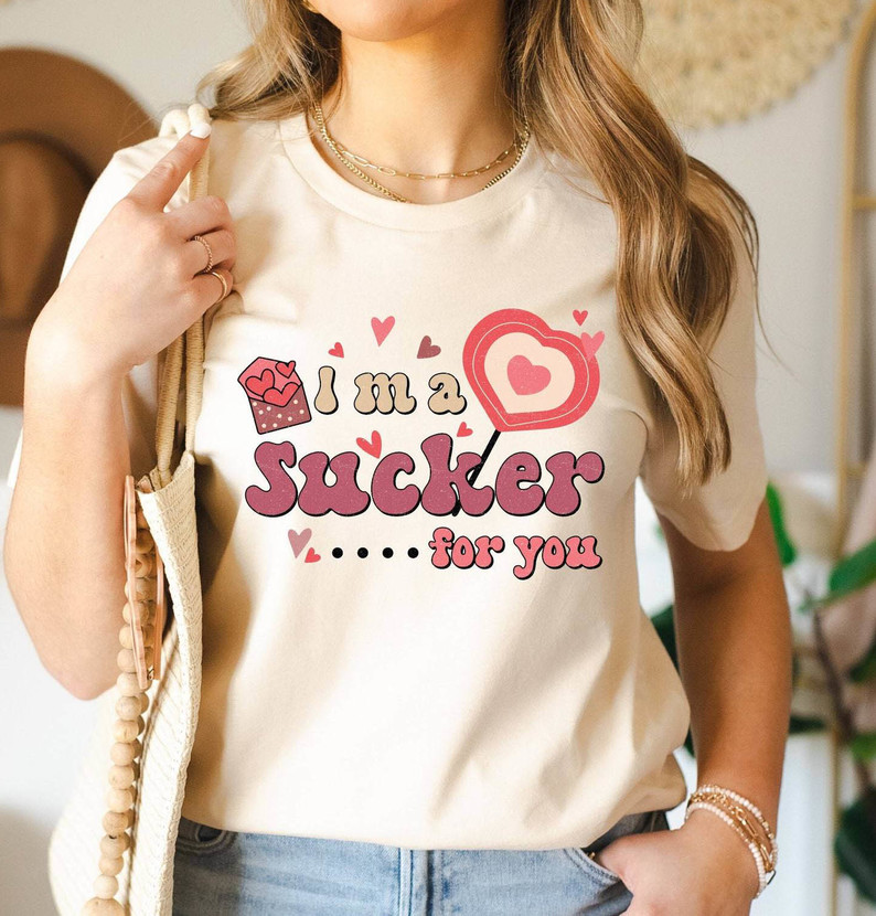 Limited Sucker For You Shirt, Cute Valentines Day Sweater Short Sleeve