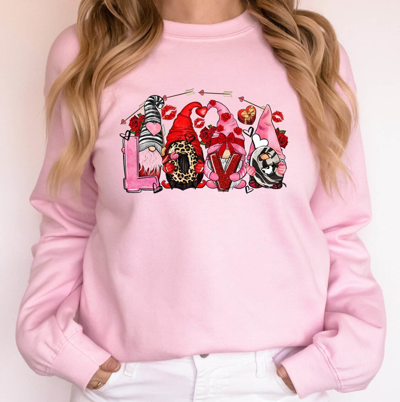 Must Have Love Gnome Valentines Sweatshirt, Heart Unisex T Shirt Short Sleeve