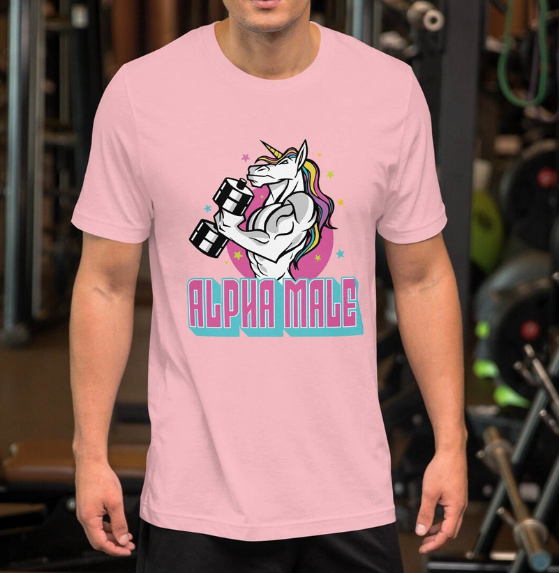 Alpha Male Cool Design Shirt, Alpha Male Workout Short Sleeve Unisex Hoodie