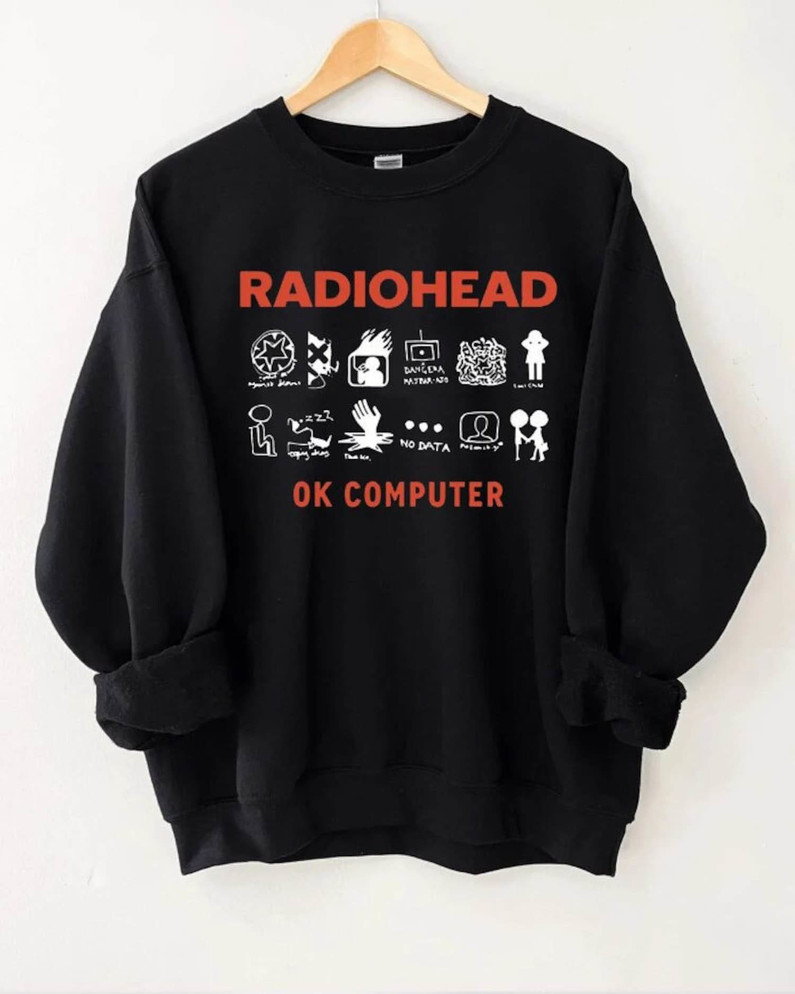 Must Have Radiohead Shirt, Trendy Radio Head Ok Computer Short Sleeve Long Sleeve