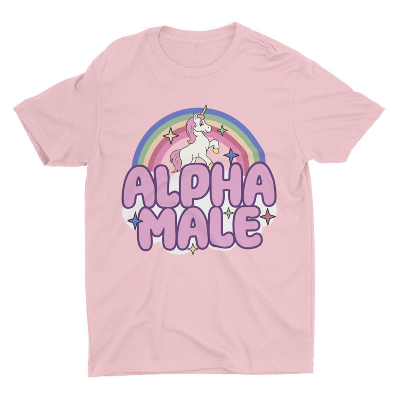 Alpha Male Unicorn Rainbow Funny Unisex T Shirt , Groovy Alpha Male Shirt Tee Tops