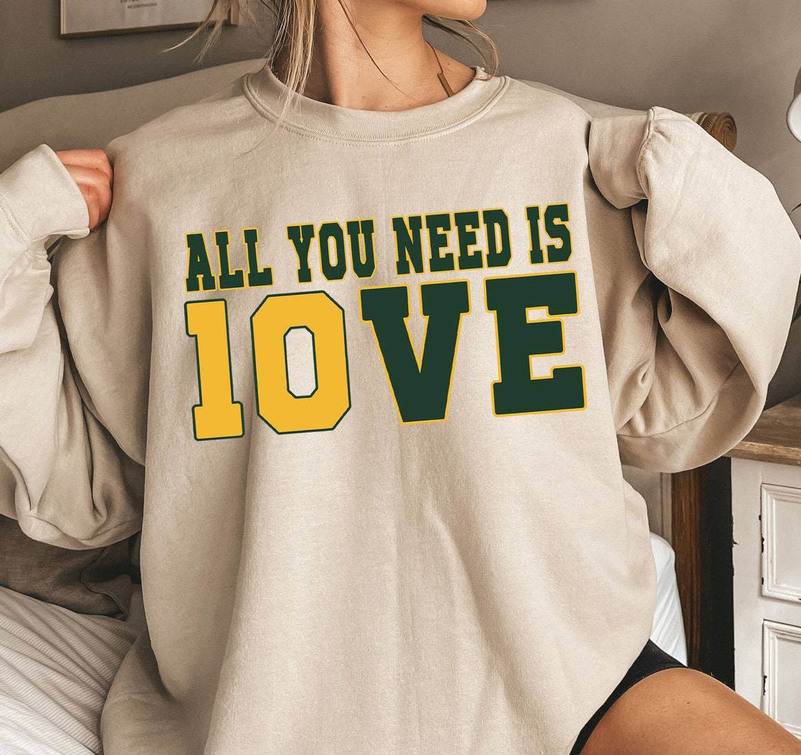 Vintage All You Need Is Love Shirt, Funny Packers Unisex T Shirt Tee Tops