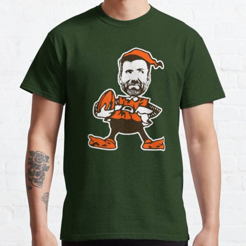 New Rare Joe Flacco Shirt, Cleveland Browns Football Team Tee Tops Short Sleeve