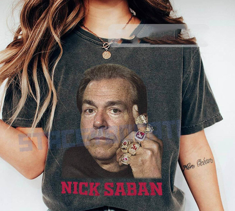 New Rare Nick Saban Shirt, Neutral Football Short Sleeve Unisex Hoodie