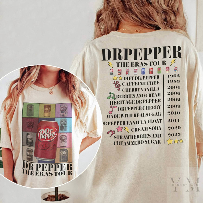 Dr Pepper Cans Eras Tour Creative Hoodie, Must Have Dr Pepper Shirt Long Sleeve