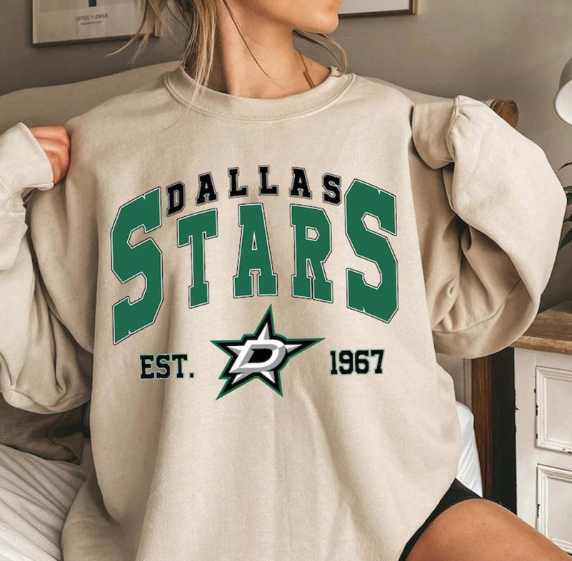 New Rare Dallas Stars Shirt, Jersey Hockey Retro Tee Tops Short Sleeve