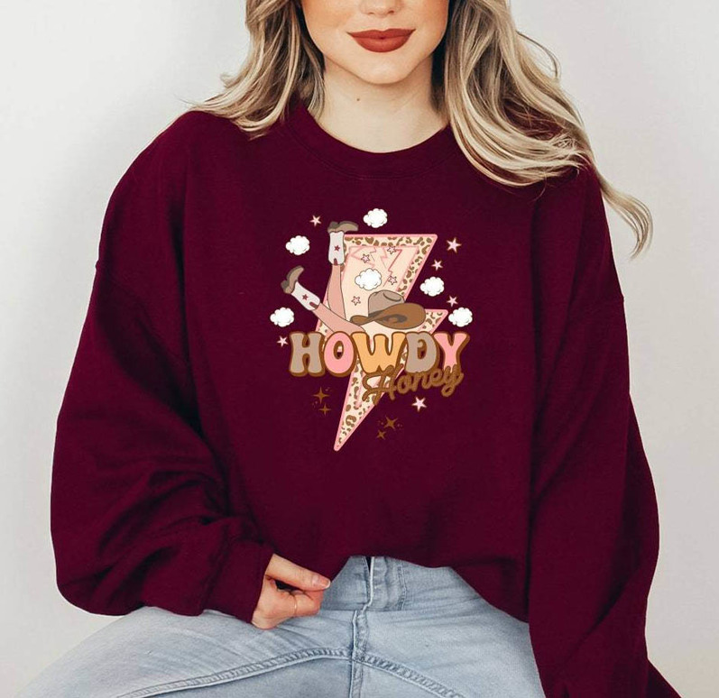 Fantastic Howdy Honey Cowboy Sweatshirt, Trendy Howdy Valentine Shirt Short Sleeve
