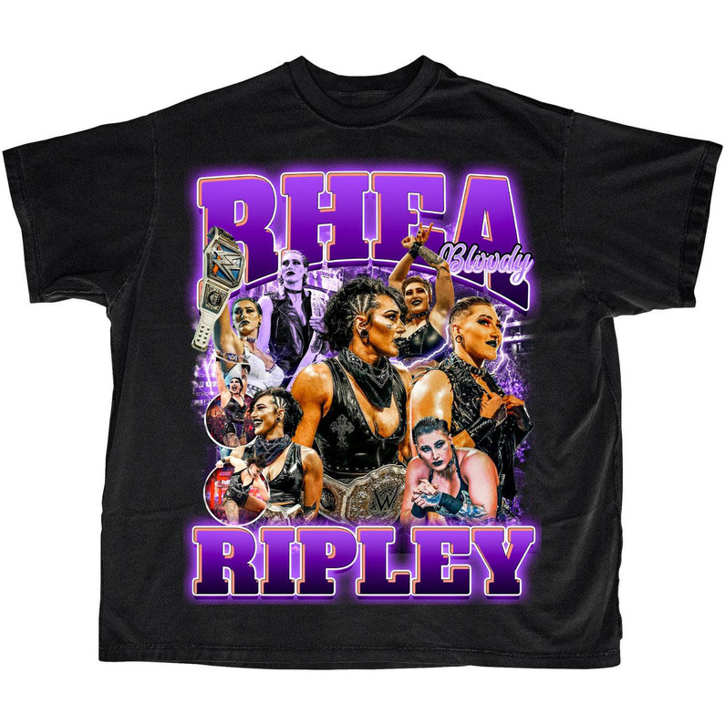 New Rare Rhea Ripley Shirt, Wrestling Diva Homage Inspired Unisex T Shirt Crewneck