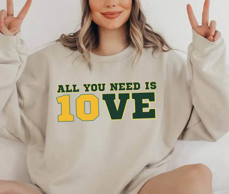 Limited All You Need Is Love Packers Sweatshirt, Cute Jordan Love Shirt Long Sleeve