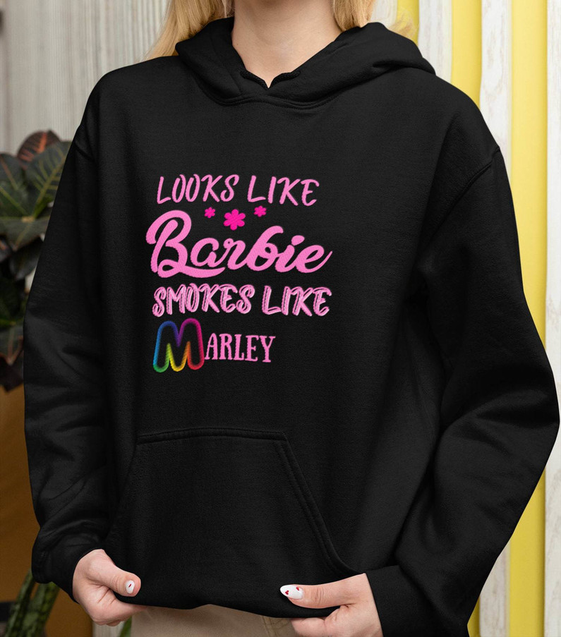 New Rare Look Like Barbie Smoke Like Marley Shirt, Cute Marley Short Sleeve Crewneck