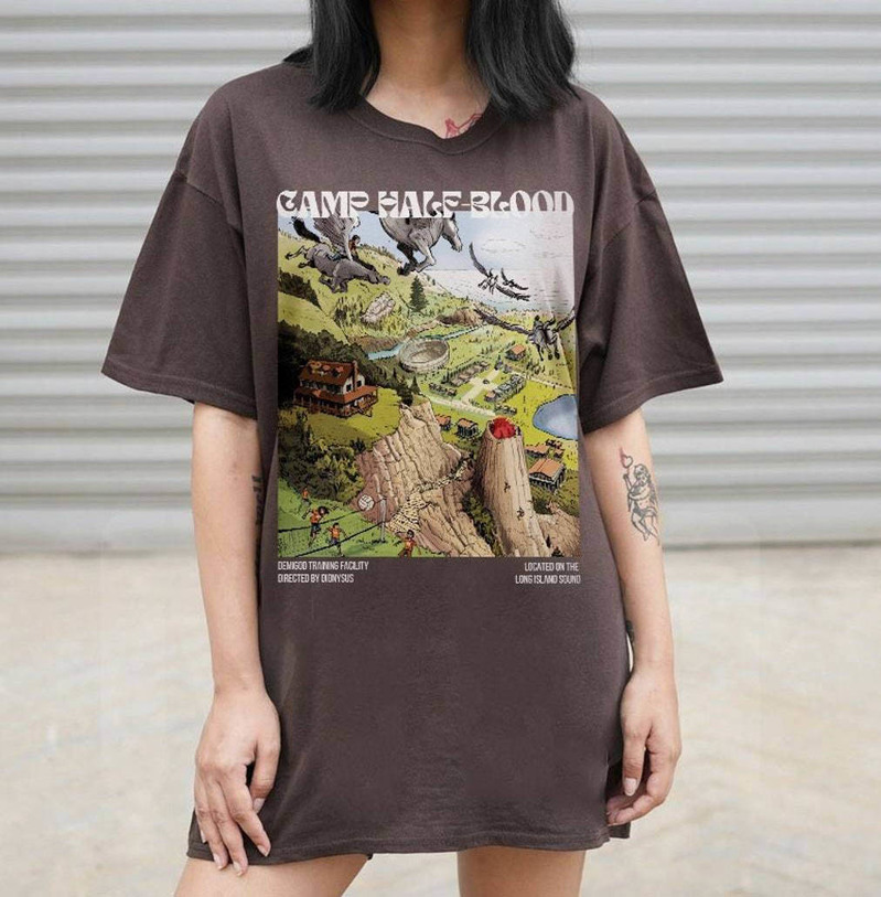 Groovy Percy Jackson Artwork Unisex T Shirt , Camp Halfblood Shirt Long Sleeve