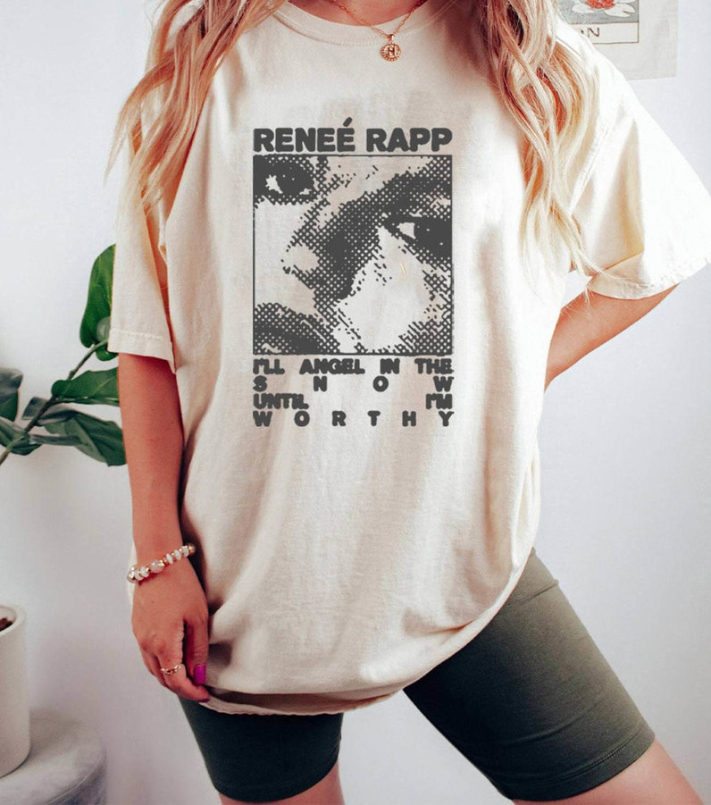 Renee Rapp Angel Retro T Shirt, Must Have Renee Rapp Shirt Short Sleeve