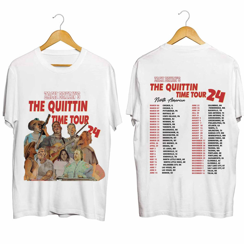 New Rare The Quittin The Tour 2024 Sweatshirt , Comfort Zach Bryan Tour Shirt Hoodie