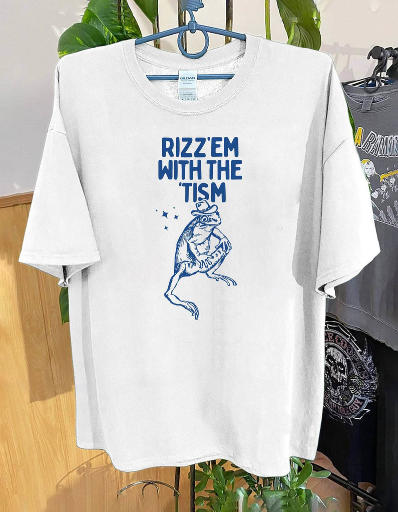 Vintage Rizz Em With The Tism Shirt, Retro Neurodiversity Crewneck Unisex T Shirt