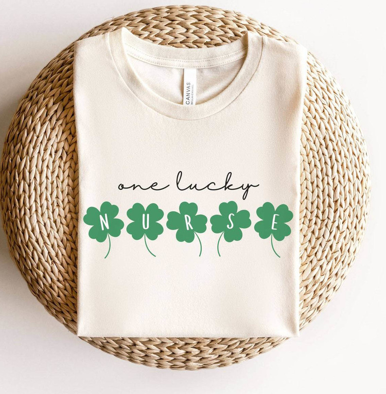 Limited One Lucky Nurse Shirt, St Patrick's Day Nurse Sweatshirt Short Sleeve