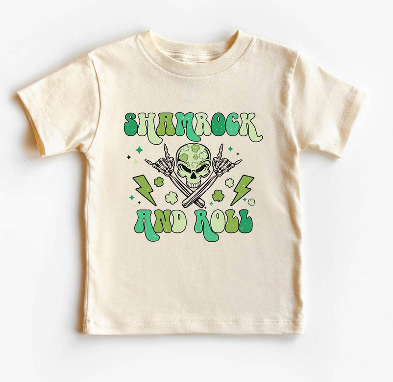 Must Have Rock And Roll Sweatshirt , Unique Shamrock And Roll Shirt Long Sleeve