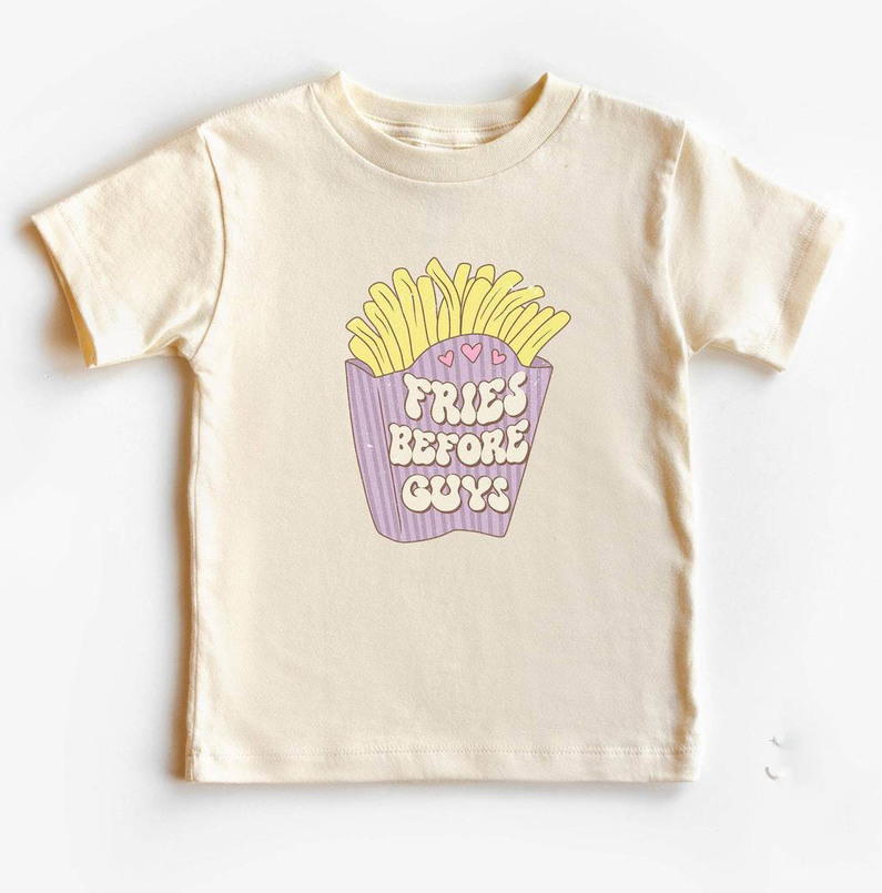 Trendy Valentines Day T Shirt, Cute Fries Before Guys Must Have Shirt Long Sleeve