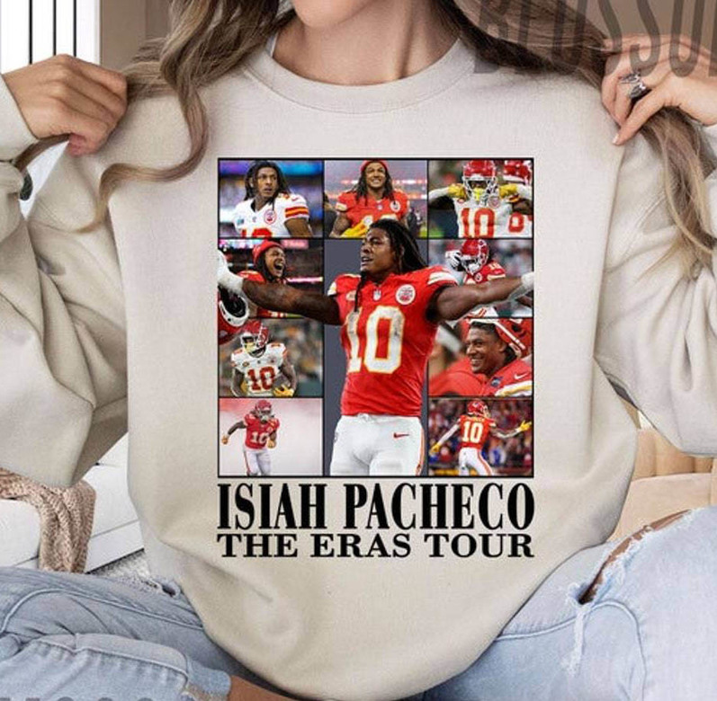 Neutral Isiah Pacheco The Eras Tour Sweatshirt, Must Have Pacheco Shirt Long Sleeve
