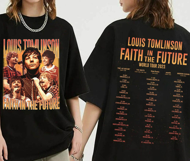 Faith In The Future Track List Shirt, Louis Album World Tour Unisex T-Shirt Short Sleeve