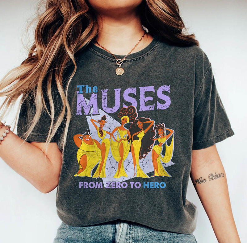 Comfort Disney Hercules Shirt, The Muses From Zero To Hero Crewneck Unisex T-Shirt