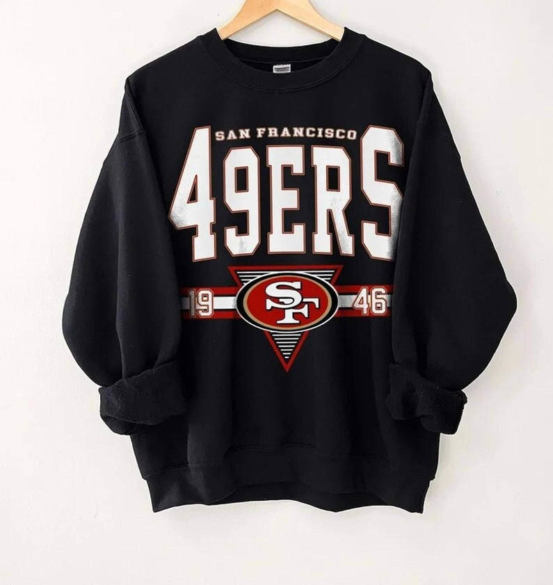 Comfort San Francisco Football Sweatshirt , Retro Niners San Francisco Tee Tops Sweater