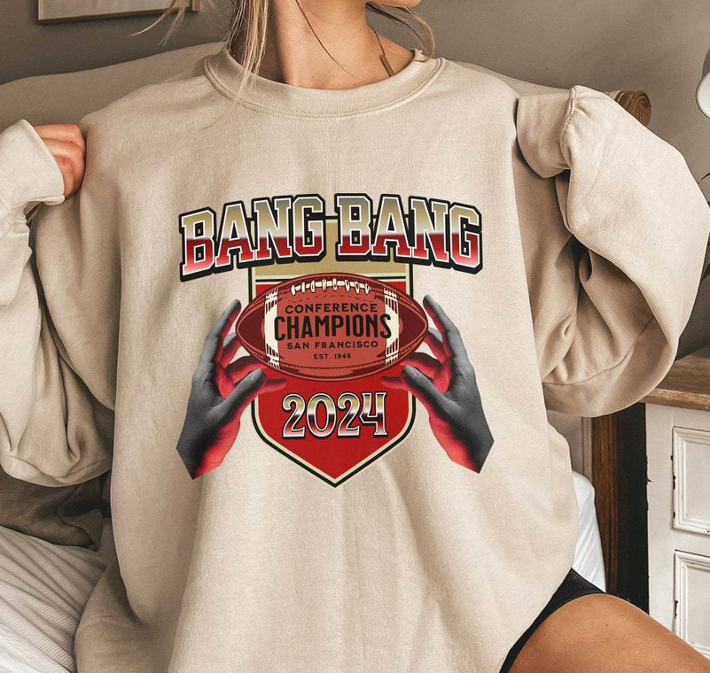 Trendy Bang Bang Football Crewneck, San Francisco Football Sweatshirt Sweater