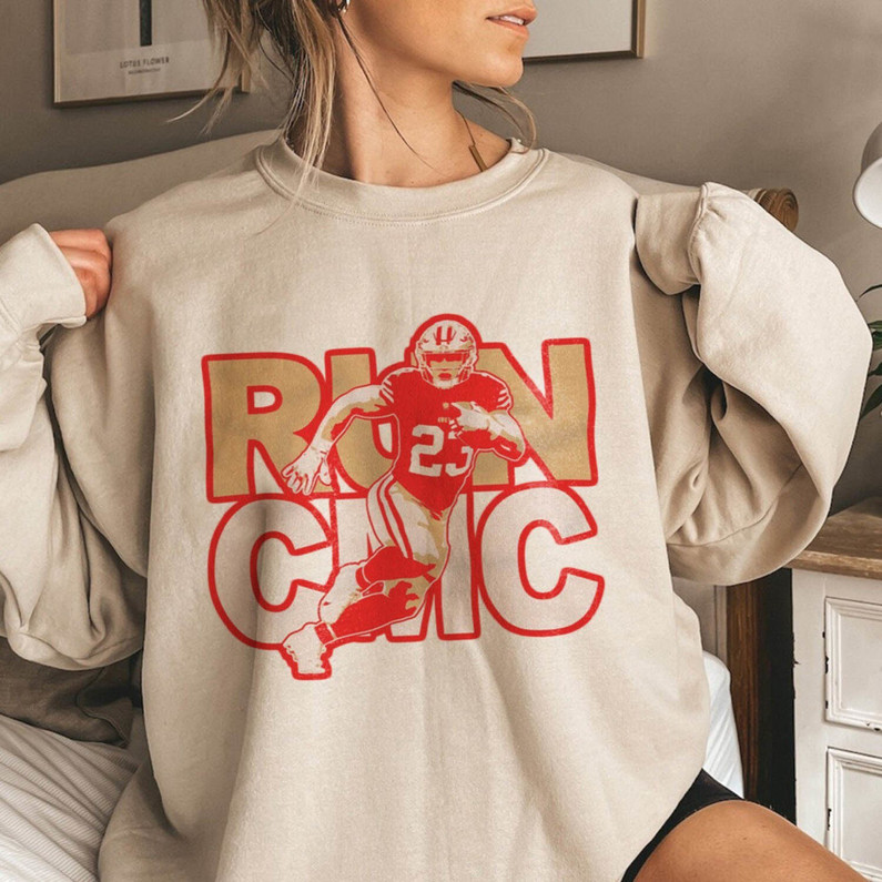San Francisco Football Inspired Sweatshirt , Neutral Christian Mccaffrey Run Cmc Shirt Sweater