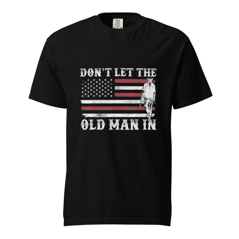 Don't Let The Old Man In Retro Shirt, American Flag Long Sleeve T-Shirt