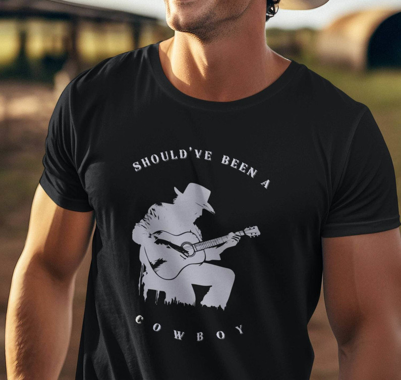 Western Cowboy Shirt, Toby Keith Guitar Player Long Sleeve T-Shirt