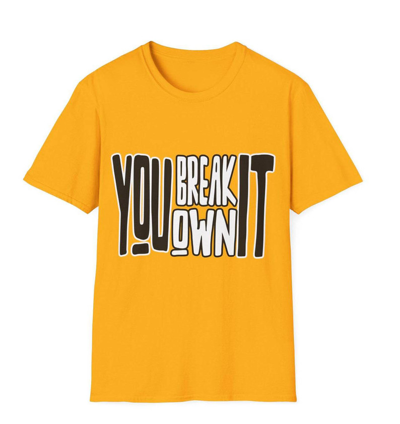 Caitlin Clark You Break It You Own It Shirt, Retro Unisex T Shirt Short Sleeve