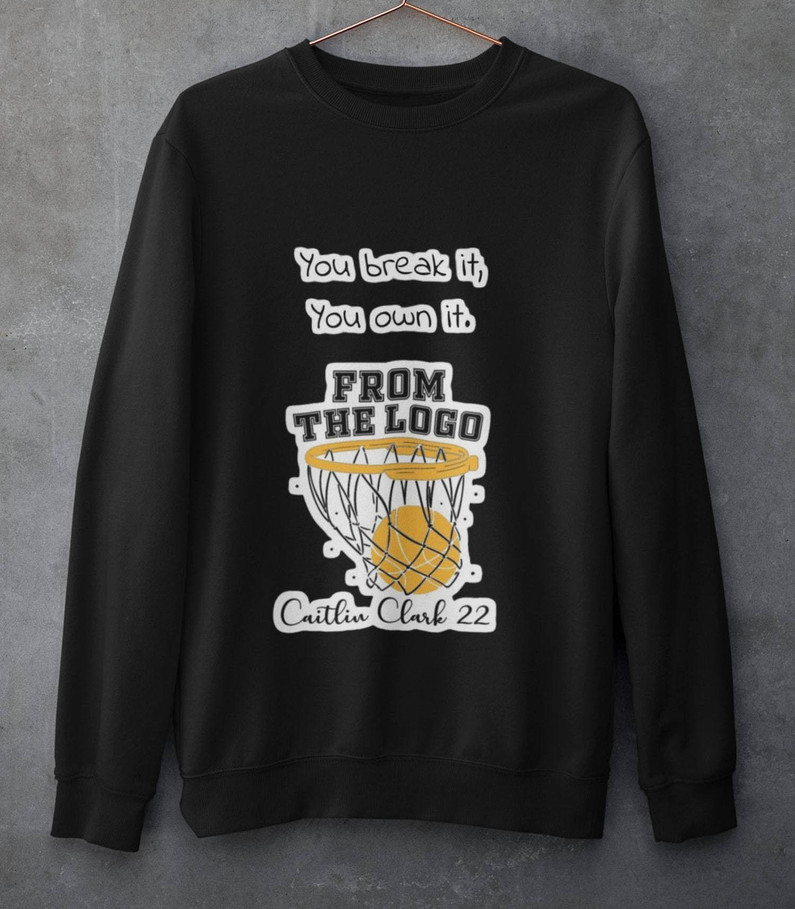 You Break It You Own It Vintage Shirt, Retro Basketball Short Sleeve Crewneck Sweatshirt