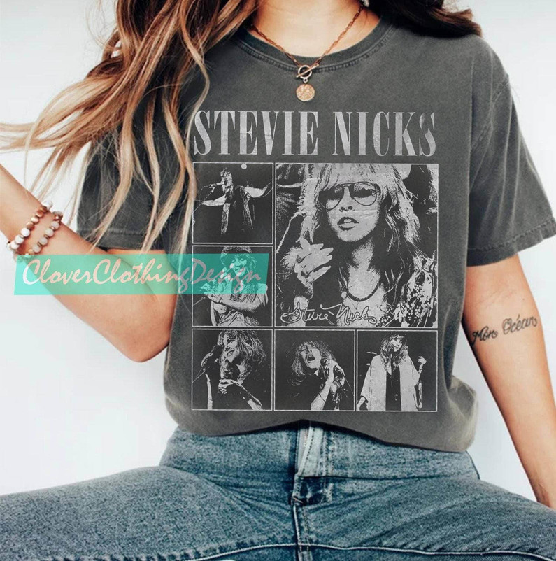 Vintage Stevie Nicks Shirt, Fleetwood Mac Band Unisex T Shirt Tee Tops