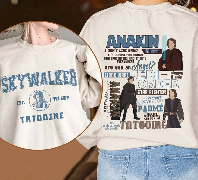 Limited Anakin Skywalker Shirt, Starwars Movie Hoodies Tee Tops