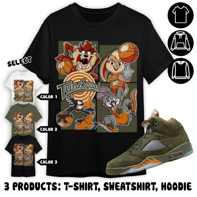 Cute Jordan 5 Olive Unisex Shirt, Bunny Basketball Team Hoodie Long Sleeve