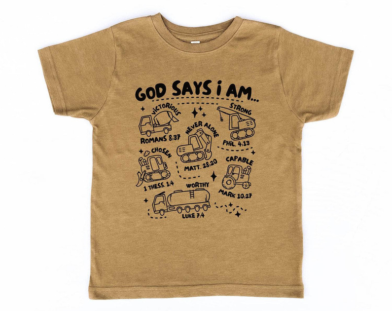 Retro Christian Shirts For Kids, Neutral God Says I Am Sweater Tee Tops