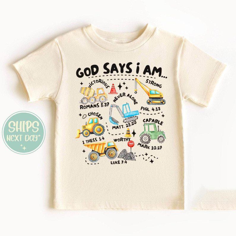 Christian Shirts For Kids, God Says I Am Hoodie Tank Top