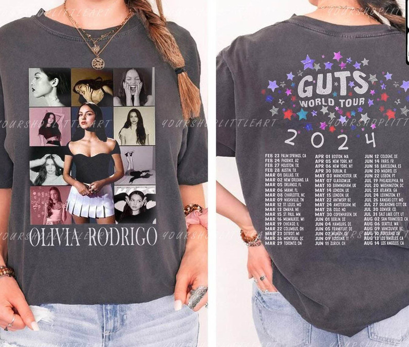 Vintage Olivia Rodrigo Shirt, Guts Tour 2024 Sweatshirt Hoodie