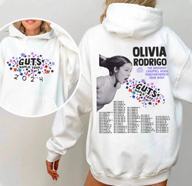 Olivia Rodrigo Guts Tour 2024 Shirt, Gift For Fan Tee Tops Hoodie